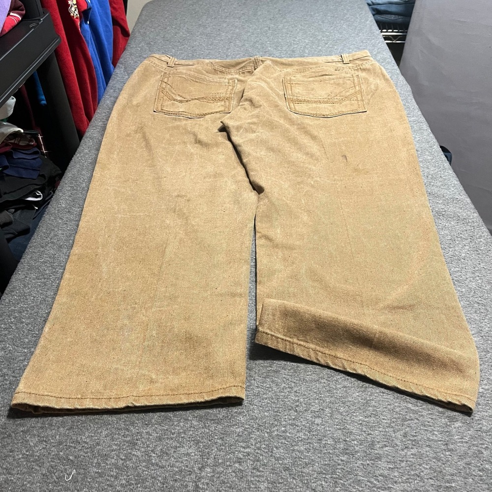 Jeanetix Mens Tan Wide Leg Denim Jeans 48x31 Workwear Baggy Streetwear Pants